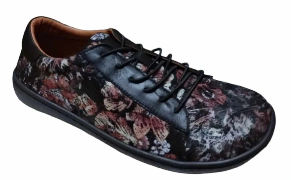 Dámská barefootová obuv, 404488 TIMOTI/ BLACK FLOWER
